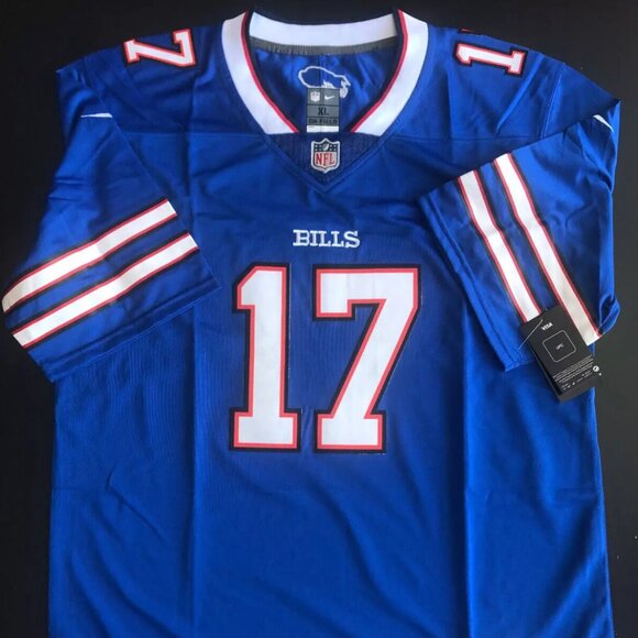 New Nike Men's Stiched Josh Allen #17 Buffalo Bills Blue Jersey Size XL- L NWT - Picture 1 of 5